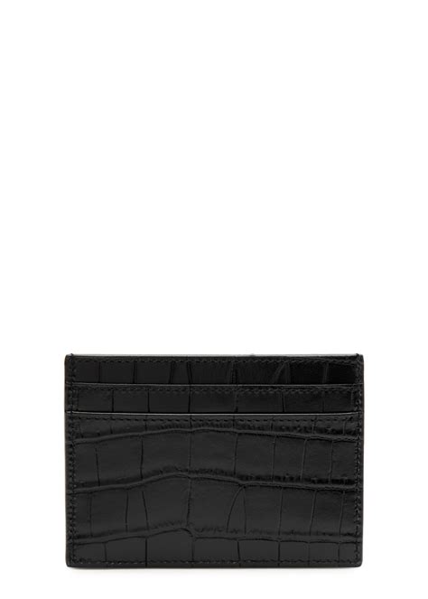 givenchy crocodile card holder|4G card holder in crocodile effect leather .